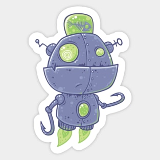 Fishing Robot Sticker